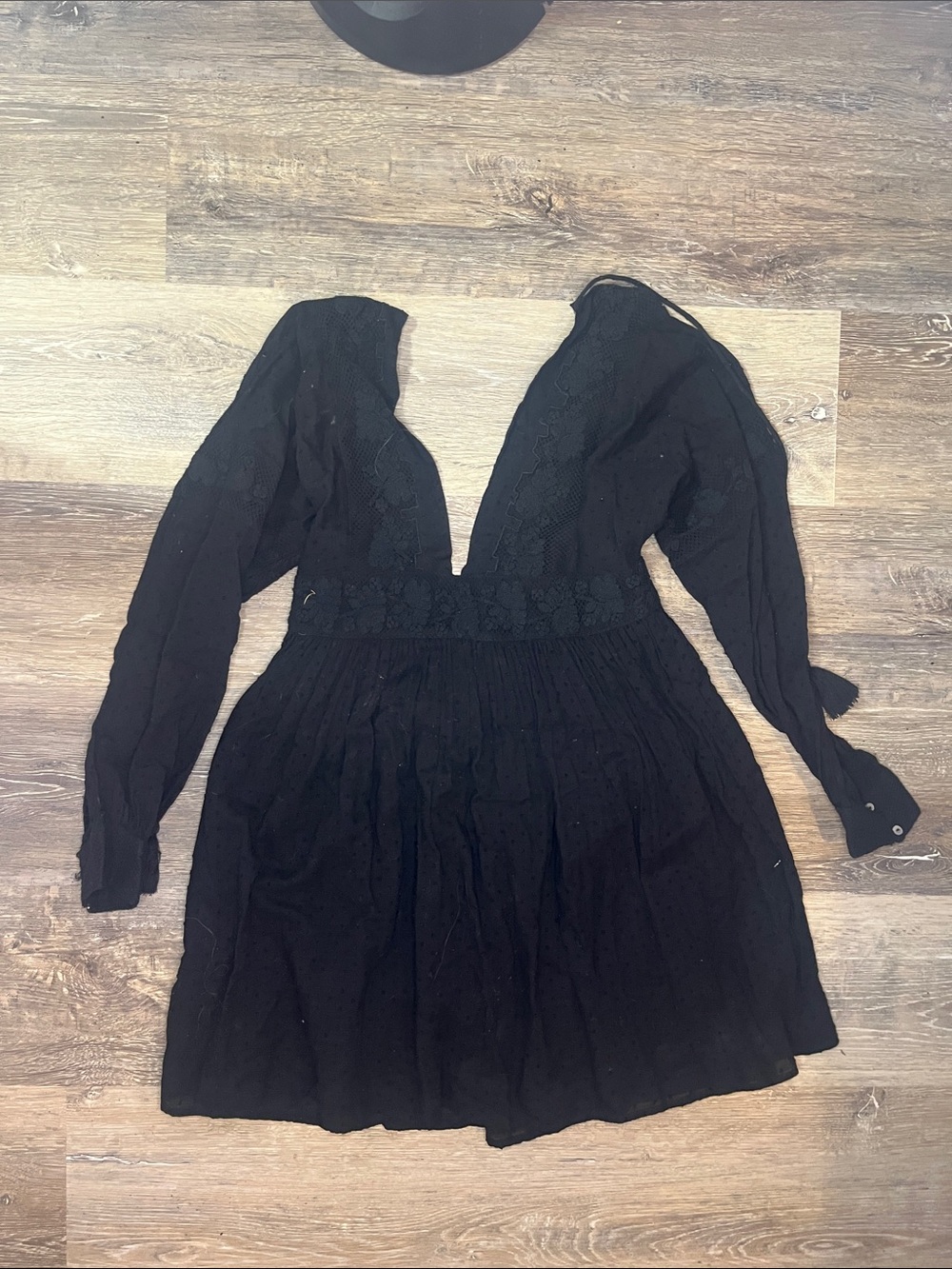 Free People black lace dress (with flaws)